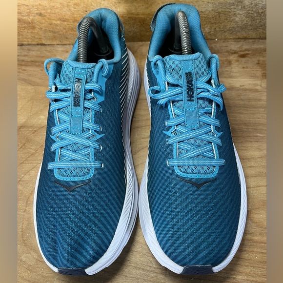 Hoka One One Rincon 2 LIGHTWEIGHT Mens Size 8.5 Running Shoes Blue White - Picture 3 of 12